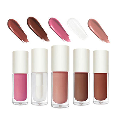 Pink Nude Paraben Free GMPC ISO22716 Makeup Lip Gloss
